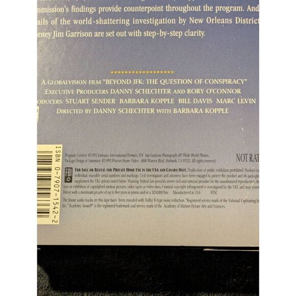 Special Edition VHS 1991 release Oliver stones JFK. - Picture 4 of 5